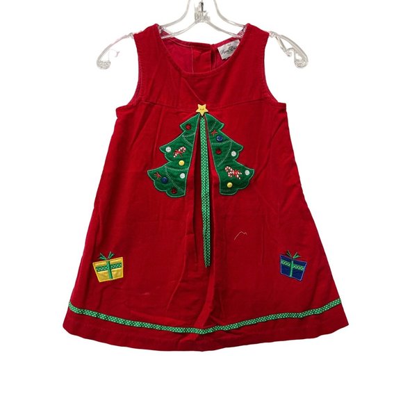Vintage Rare Editions Jumper Dress Christmas Girlie Girl - Picture 1 of 7